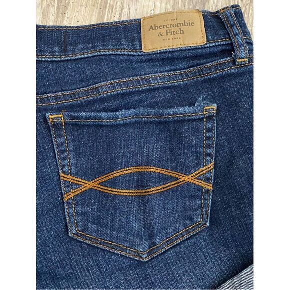 Abercrombie & Fitch Jean Shorts Mid Rise Denim Women’s Sz 6 - Picture 5 of 5